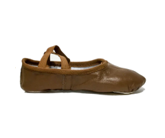 Brazen Brown Fleshtone Leather Ballet Shoe